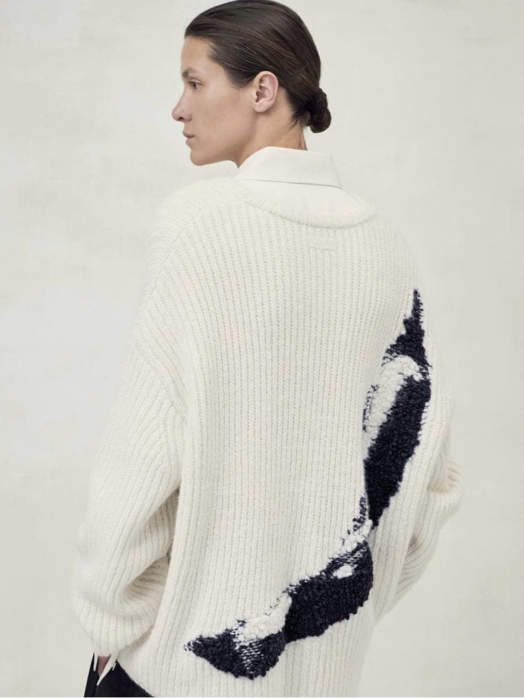 Peter Do X Br Rare Banana Sweater Statement Sleeve Oversized Shaped Alpaca Blend